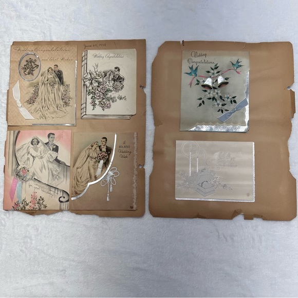 Vintage Wedding Cards from 1938 Lot - Picture 1 of 6